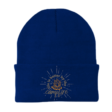 Life Is Better Campfire Embroidered Beanie